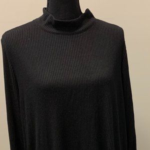 Plus Size Black Mock Neck Top
